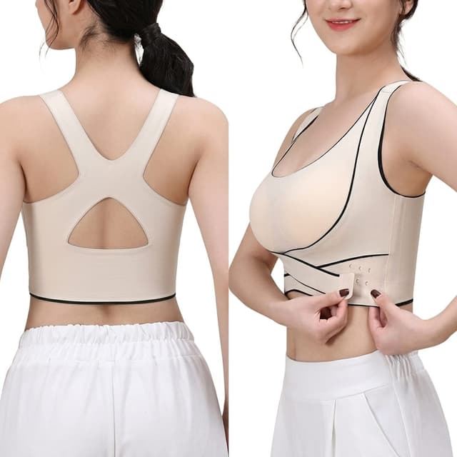 Yoga Sports Seamless Bra Front Button Cross Beautiful Back Wrap Chest Tube Top Push Up Secondary Breasts Anti-Sagging Bra