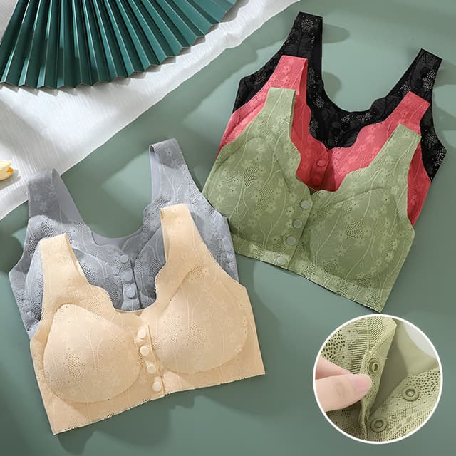 Women's Cotton Spandex Fancy Padded Front Open Baby Feeding New Moms Maternity Nursing Bra