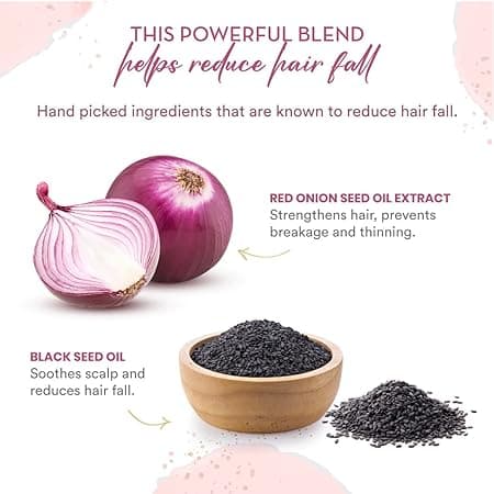 Wow Skin Science Onion Oil Shampoo & Conditioner - 600 ML, Kit With Red Onion Seed Oil Extract, Black Seed Oil & Pro-Vitamin B5 (Shampoo + Conditioner) 1