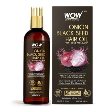 Wow Skin Scienece Onion Oil for Hair Fall Control with Comb Applicator - 200 ml 1
