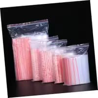 4*5 Inch Pack Of 100 Zip Lock Plastic bags, Self Seal Clear Plastic Poly Bag Food Storage Package Reclosable Vacuum Fresh Bag