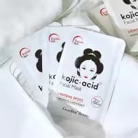 Kojic Acid Facial Masks Beauty Sheet Brighten Lightens Spots sheet Mask 1Pcs