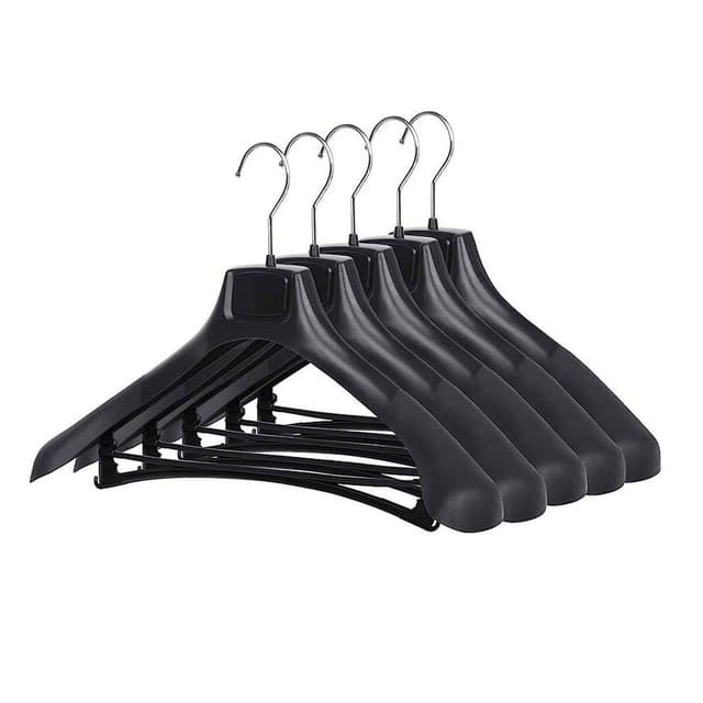 4 pieces Wide Plastic Clothes Hanger for Suits Jackets And pants