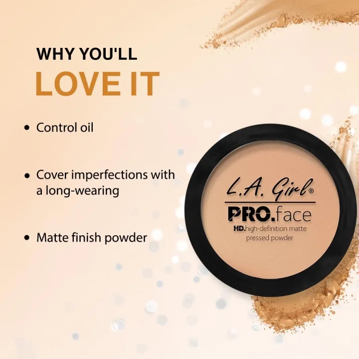 L.A. GIRL PRO Face Powder | 7g | Compact Powder | Designed in USA | Matte Finish | Long Lasting | Oil Control | Pressed Powder - By Allure Cosmetics 4