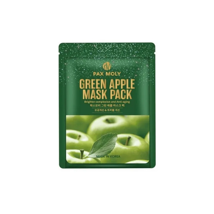 Pax Moly Green Apple Mask Pack | Made in Korea | Korean Skincare | Brighter complexion and Anti Aging | 25 ml | Pack of 1 - By Allure Cosmetics Ratings 1 2