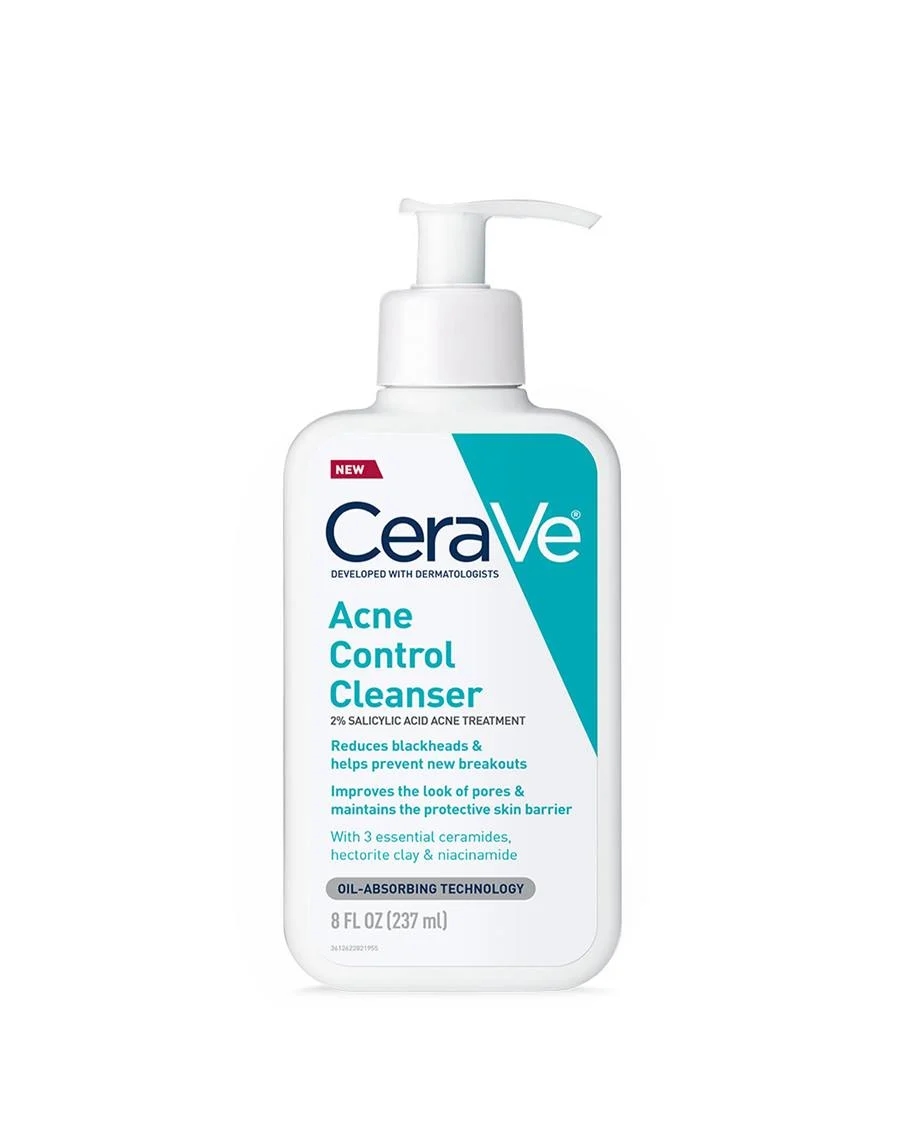 Cerave Acne Control Cleanser (237ml), Salicylic Acid Cleanser 1