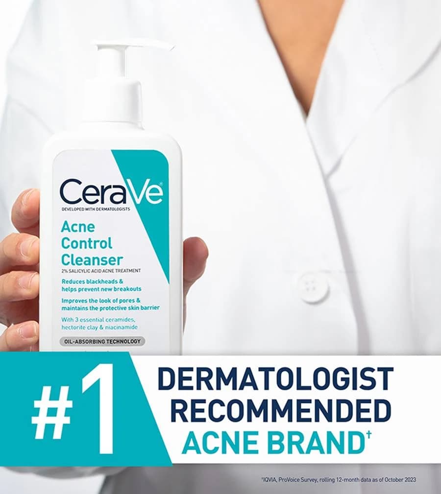 Cerave Acne Control Cleanser (237ml), Salicylic Acid Cleanser 3