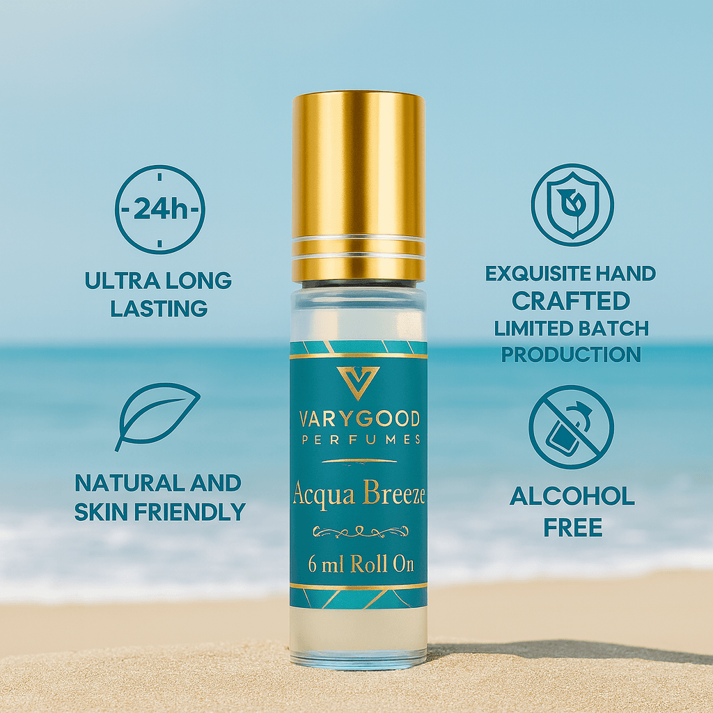 VaryGood Perfumes Acqua Breeze Attar Roll-On 6ml | Oceanic Freshness with Floral & Woody Depths 2
