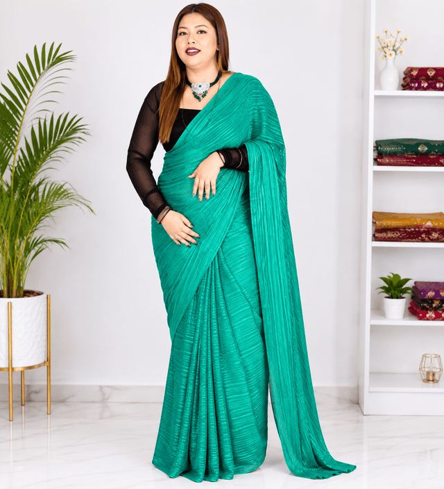 Green Viral saree 2026 Most Plane saree