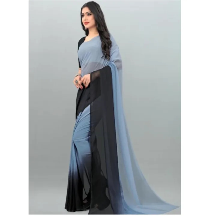 Georgette Saree with Blouse Georgette Fabric Saree Blouse Included 2
