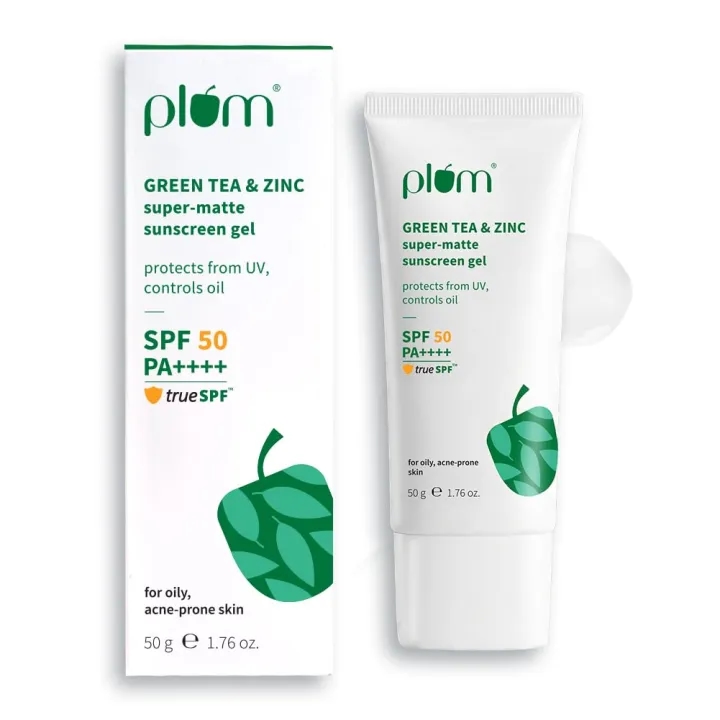 Plum Green Tea & Zinc Super Matte Sunscreen Gel SPF 50 PA++++ (50g) 1