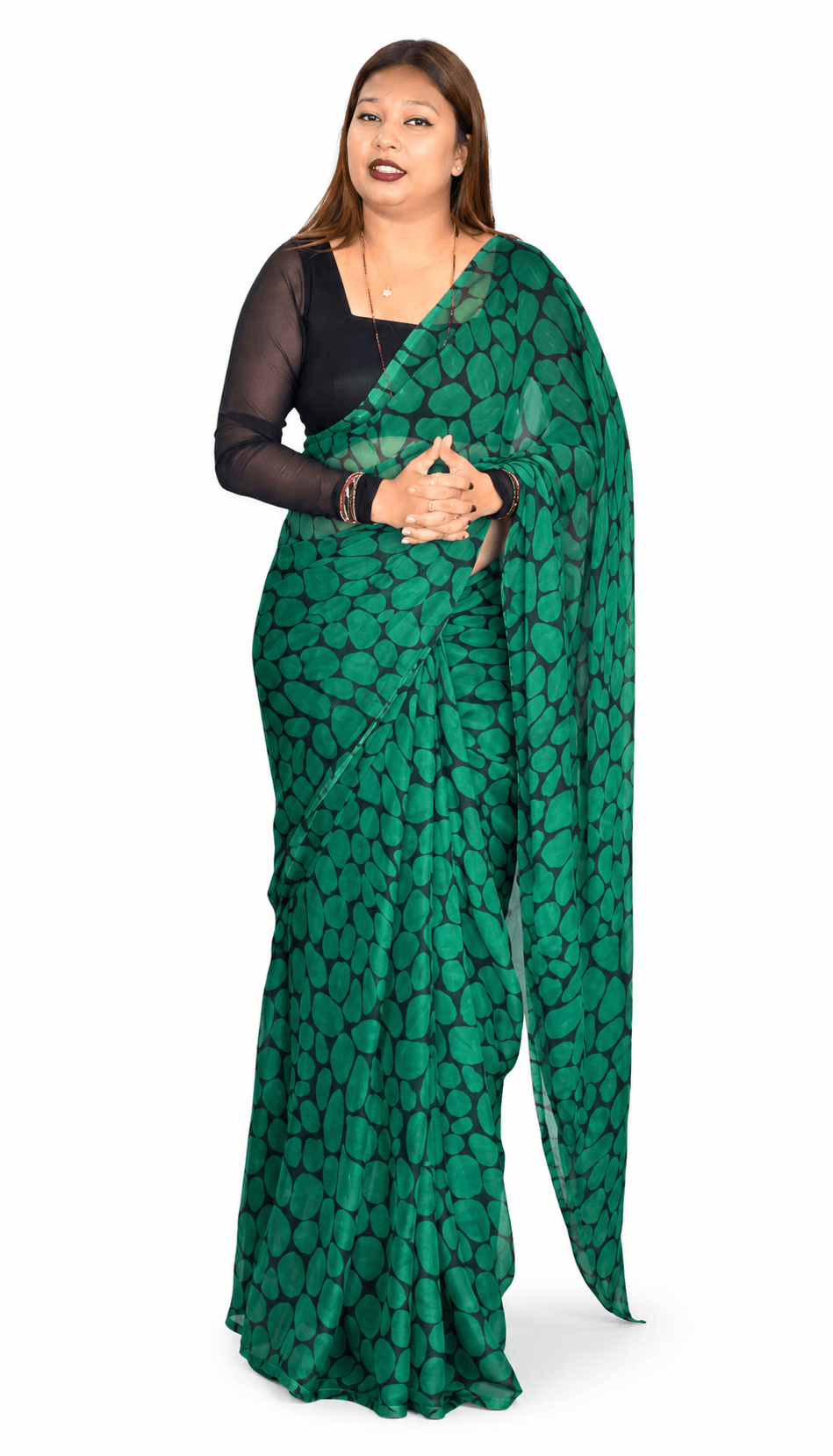 Green saree World Striped Bollywood Art Silk Saree Green 2
