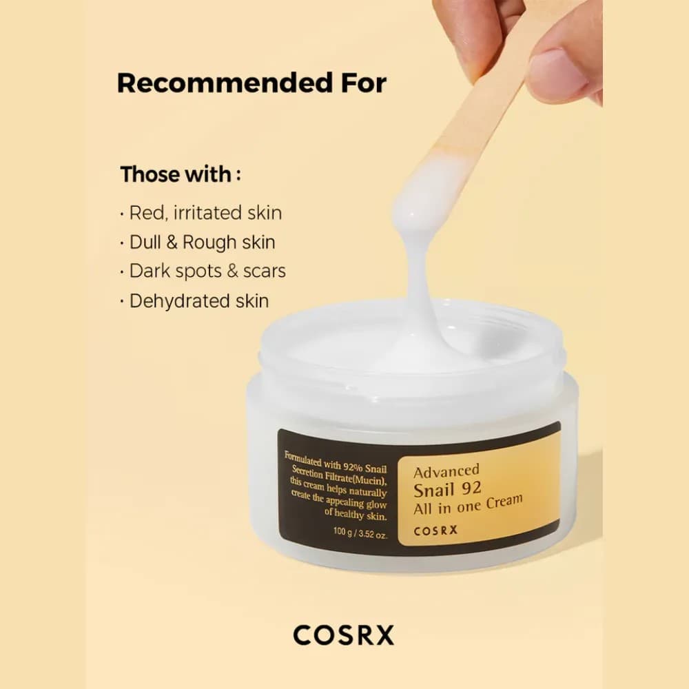 COSRX Advanced Snail 92 All in one Cream 3.52 Fl Oz 100g Korean Skincare 4
