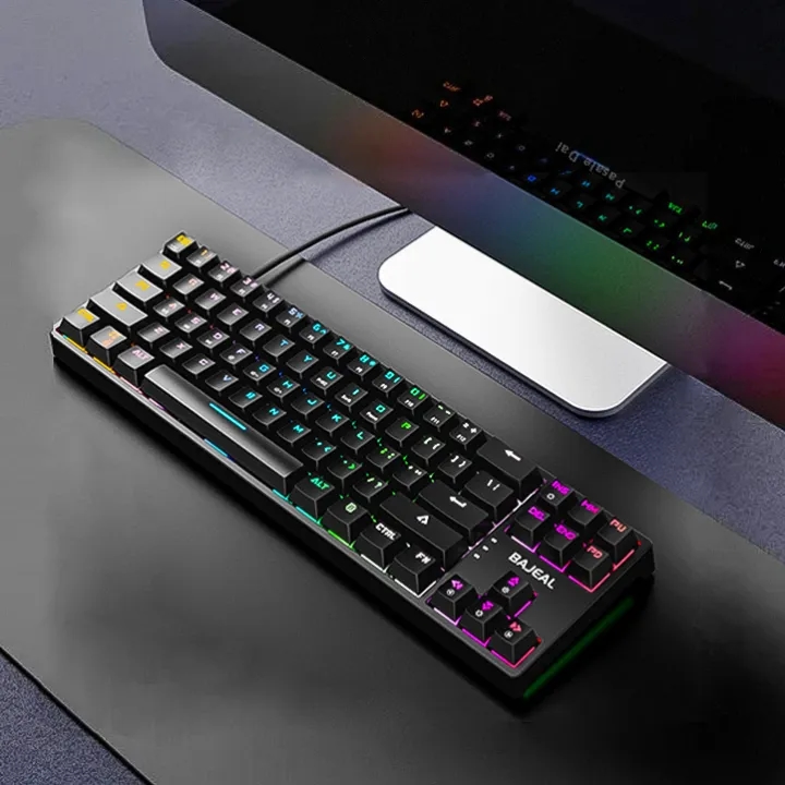 K71 Hotswappable Keyboard RGB Rainbow Mechanical Gaming Keyboard 71 Keys Detachable Cable - Hotswappable Blue Switch 3