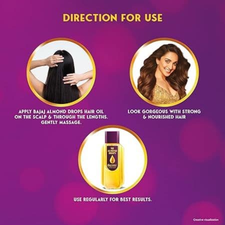 Bajaj Almond Drops Hair Oil, 475ml, 6X Vitamin E, Almond Oil 4
