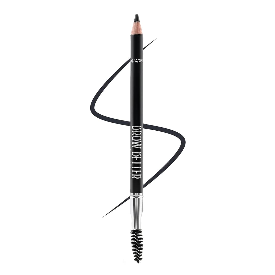 MARS Brow Better Eyebrow Pencil with Spoolie | Long-Lasting & Smudge Proof | Rich Pigmentation | Natural-Looking Results | Easy to Sharpen 1.4 gm 3