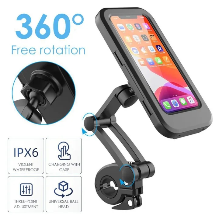 M3 Bike Phone Holders Adjustable Waterproof Mobile Case for Pathao 2