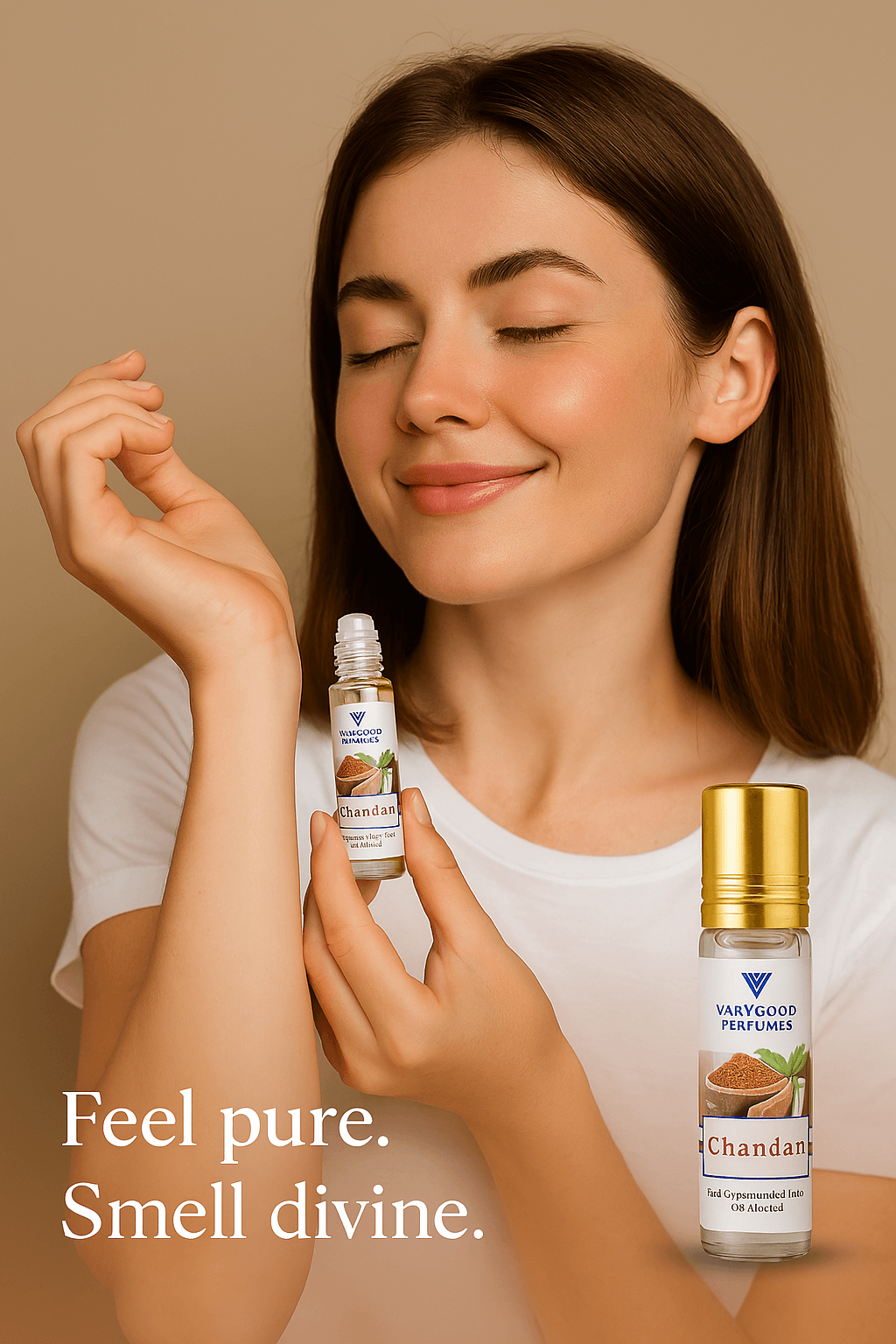 VaryGood Chandan Attar Roll On – 8ml Alcohol-Free Concentrated Perfume for Men & Women | Long Lasting Natural Fragrance 3