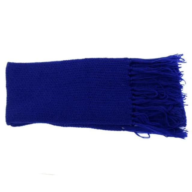 Blue Plain Woolen Scarves For Men
