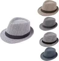 1Pcs Unisex Hat Men Women Fedora Trilby Wide Brim Straw Cap Beach Sun Gentleman Adlut