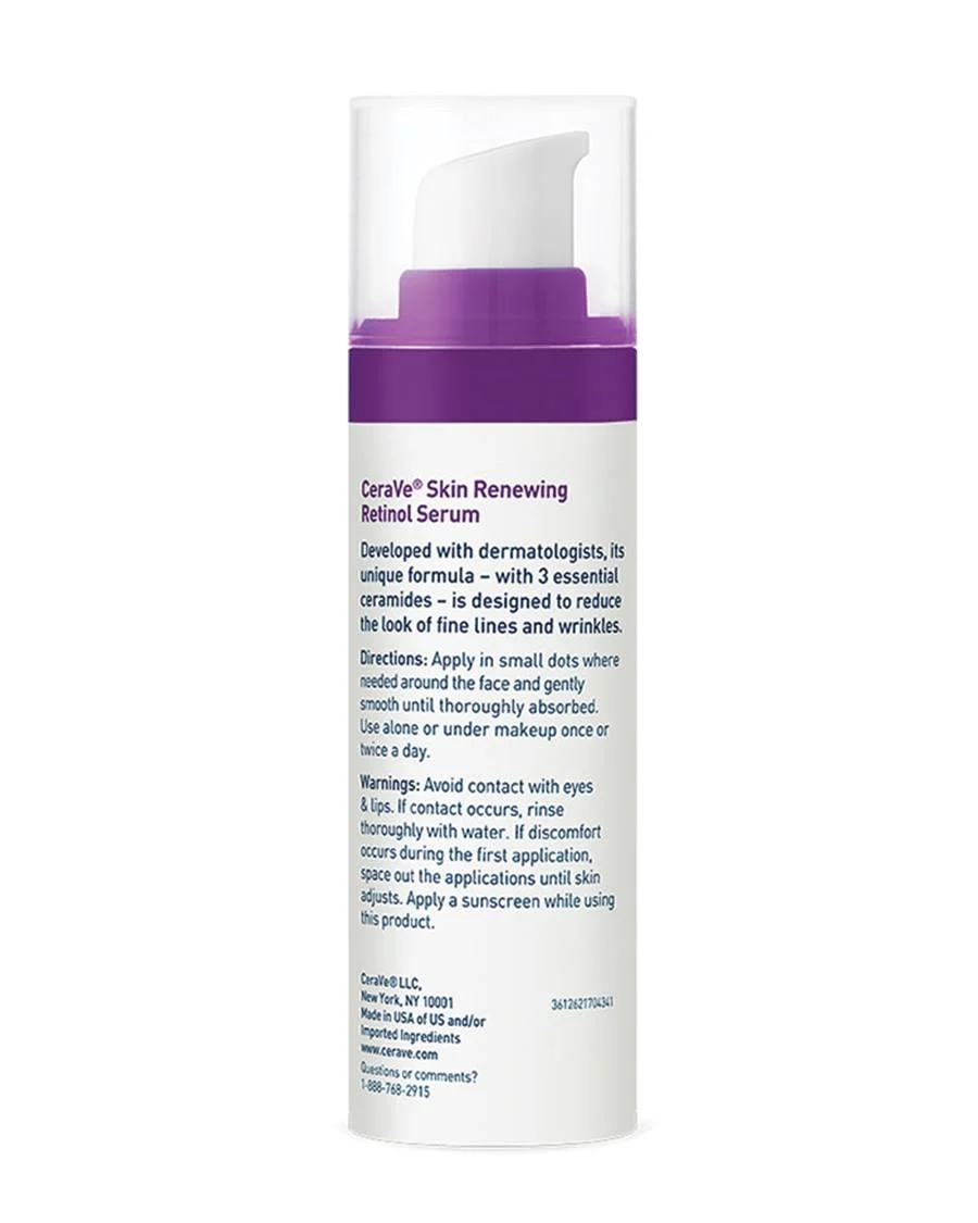 CeraVe Anti Aging Retinol Serum For Smoothing And Skin Brightening , Cera Ve With Retinol , Hyaluronic Acid , Niacinamide , And Ceramides 30 ML 3