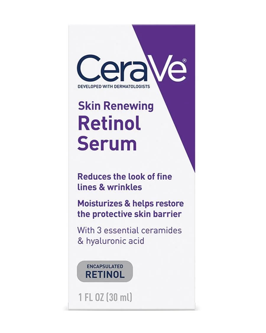 CeraVe Anti Aging Retinol Serum For Smoothing And Skin Brightening , Cera Ve With Retinol , Hyaluronic Acid , Niacinamide , And Ceramides 30 ML 4