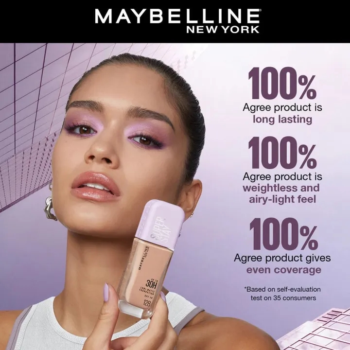 Maybelline New York Super Stay Lumi Matte Liquid Foundation , Up To 30H Long Wear, Water & Transfer Proof. SuperStay Lumi-Matte Liquid Foundation comes with Non-comedogenic & Vegan Formula | 35ml 2