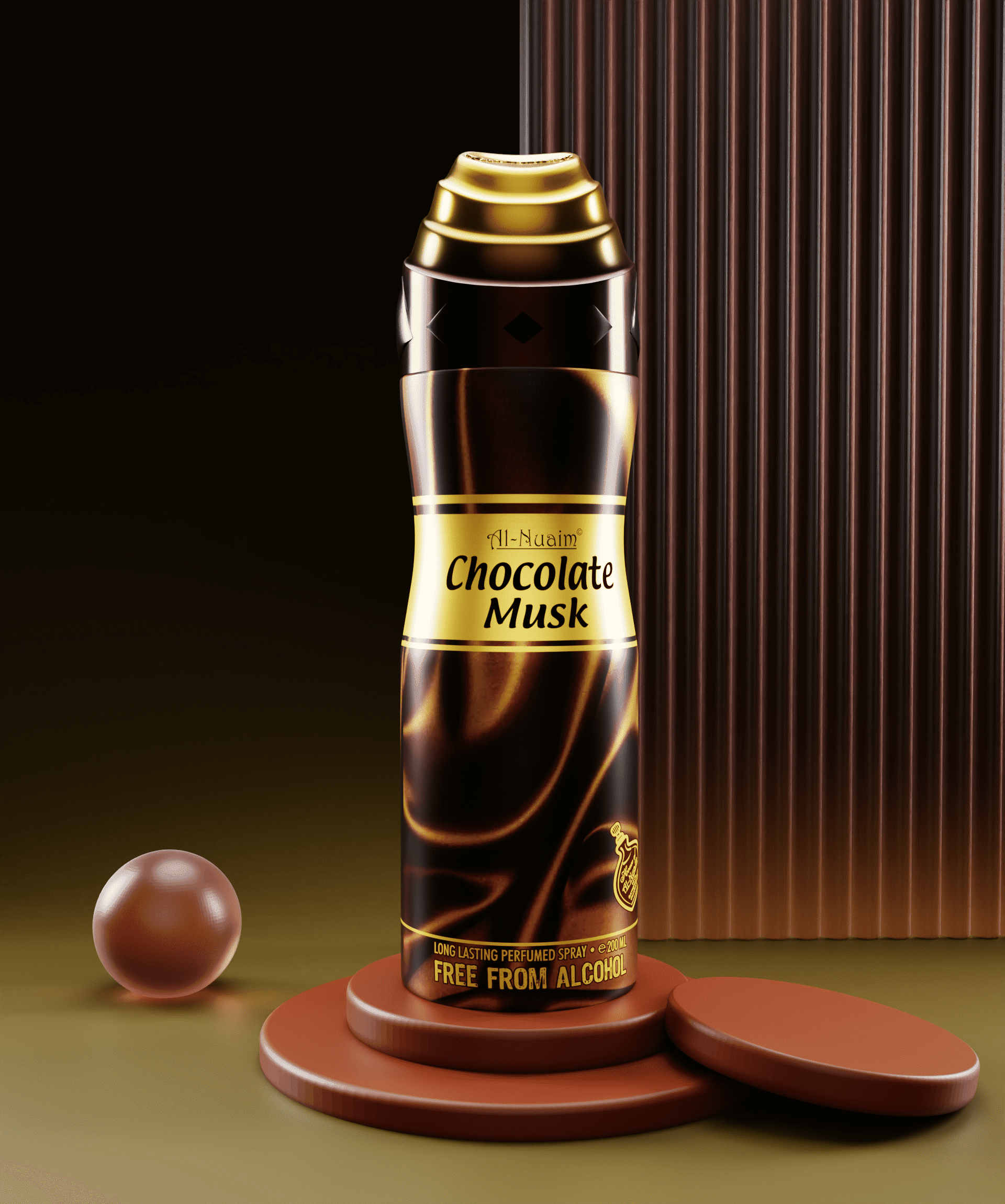 Al nuaim Chocolate Musk 200ml deodorant spray best for men and women 4
