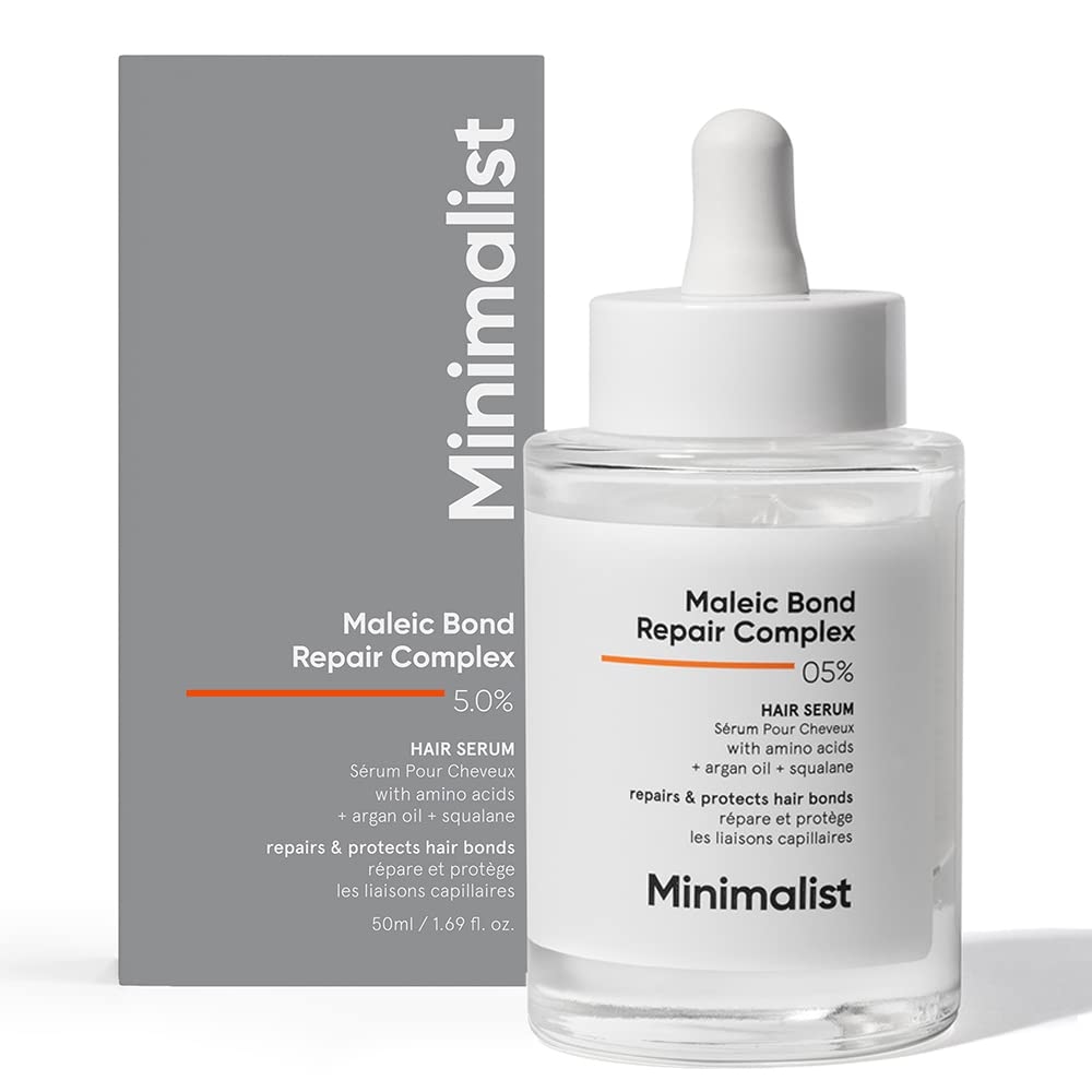 Minimalist Maleic Bond Repair Complex 05% Hair Serum with Amino Acids, Argan Oil & Squalane For Damaged Hair50 ml 1
