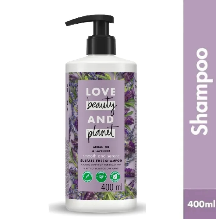 Love Beauty & Planet Argan Oil and Lavender Sulfate Free Smooth Shampoo - 400ml 1