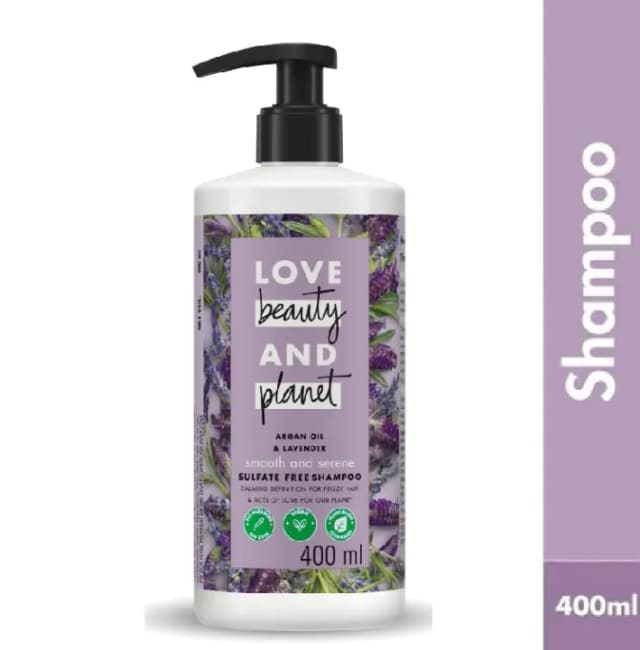 Love Beauty & Planet Argan Oil and Lavender Sulfate Free Smooth Shampoo - 400ml