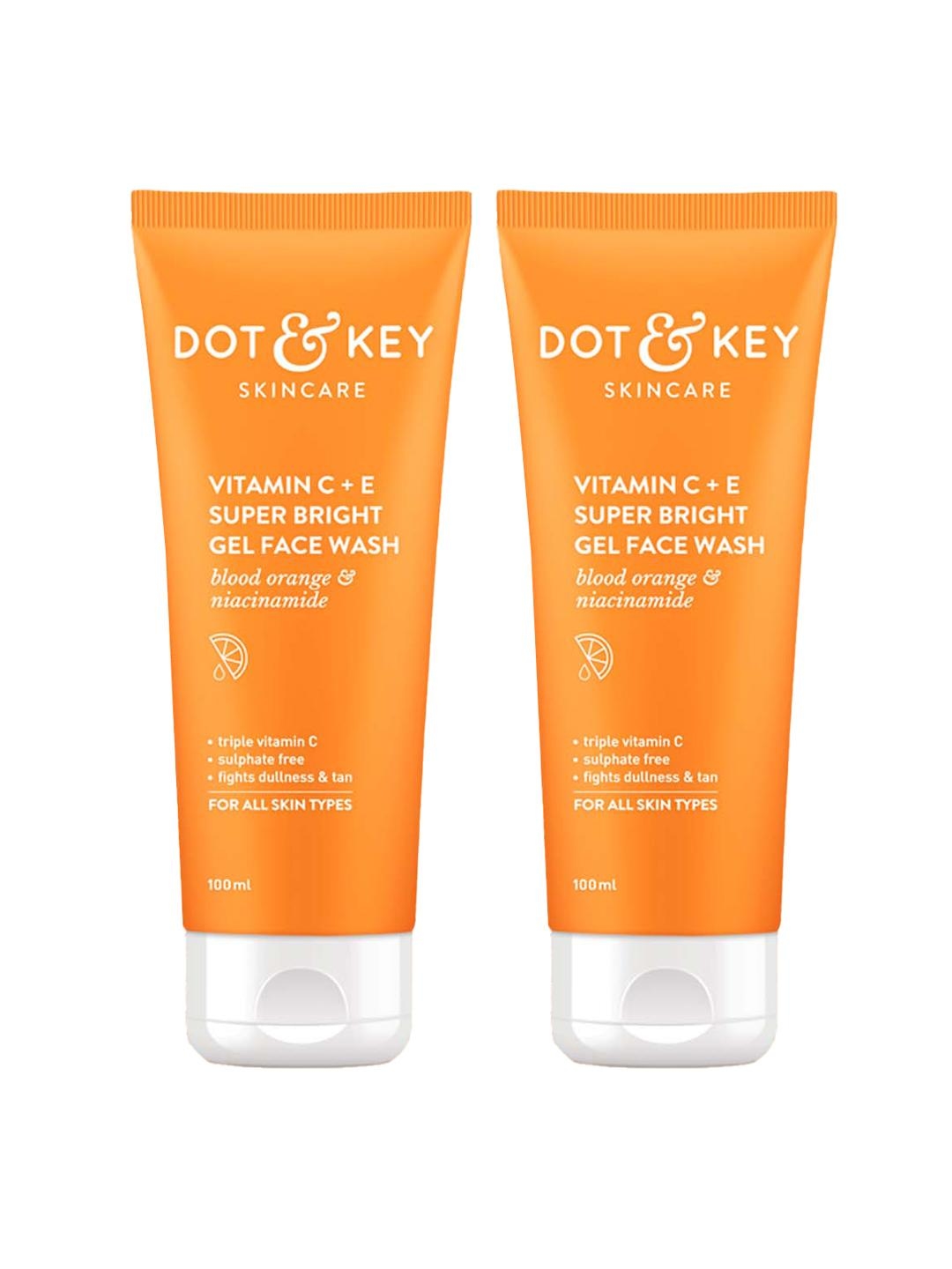 DOT & KEY Set Of 2 Vitamin C & E Super Bright Gel Facewash - 100ml Each 2