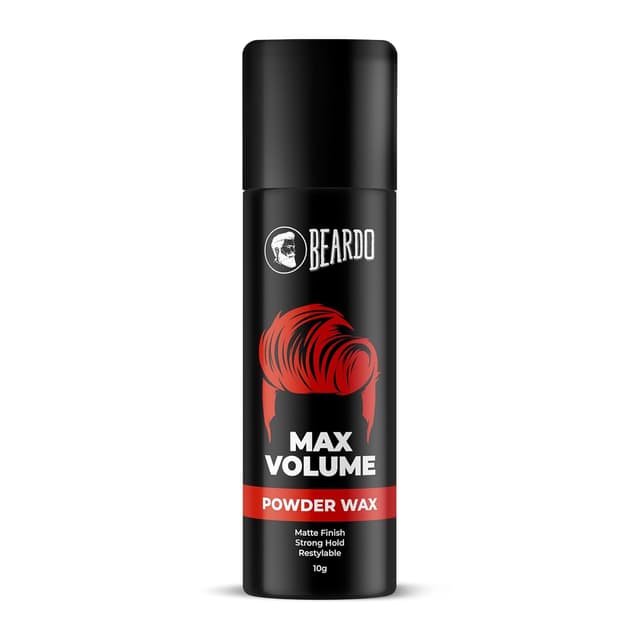 Beardo Max Volume Powder Wax 10 gm | Matte Finish | Strong Hold | Restylable | Hair Styling Wax | Hair Wax Powder For Men