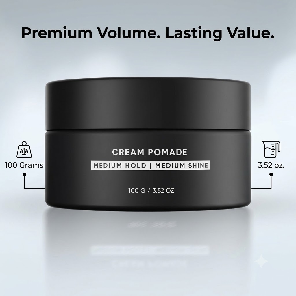 Dasher Professional Premium Cream Pomade Hair Wax for Men | Medium Hold & Natural Medium Shine Hair Styling Cream 100g 4