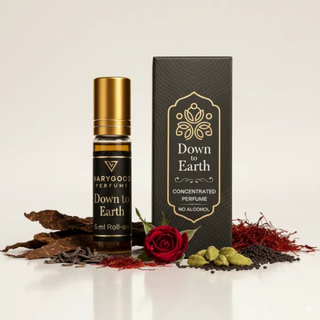 VaryGood Perfumes Down To Earth Attar Roll-On 6ml | Rich Woody & Earthy Long-Lasting Perfume for Men & Women