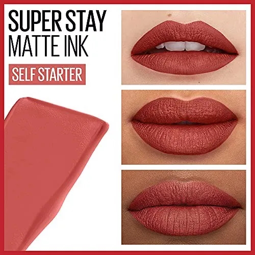 Maybelline New York Super Stay Matte Ink Liquid Lipstick | 130 Self Starter | Made In USA Ratings 3 3