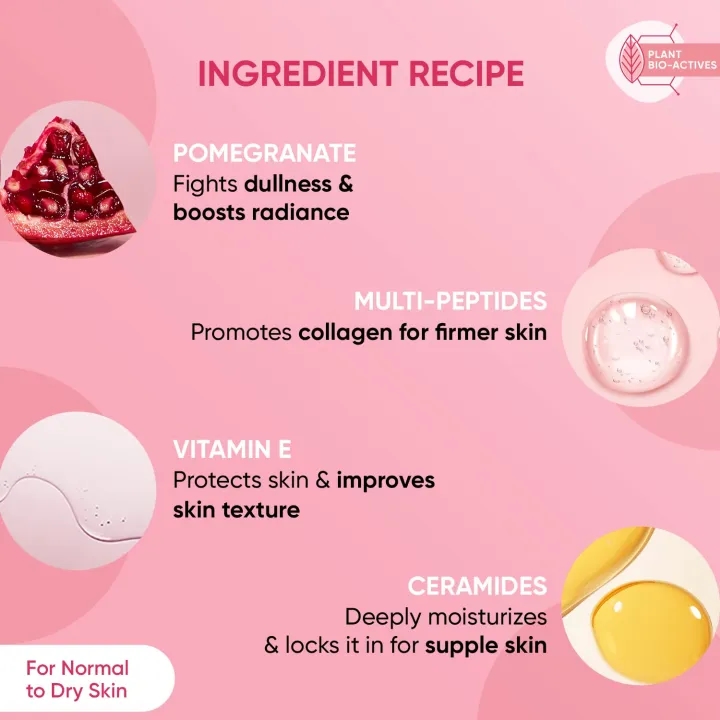 DOT & KEY Pomegranate Miracle Vitamin E Revitalizing With Multi Peptides and Ceramides Spf 30, 60ml 3