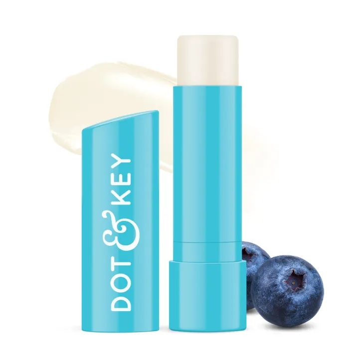 Dot & Key Barrier Repair Hydrating Lip Balm SPF 50 | Blueberry Bliss | Repairs Damaged Lip Barrier | Non Tinted | 4.5 gm 1