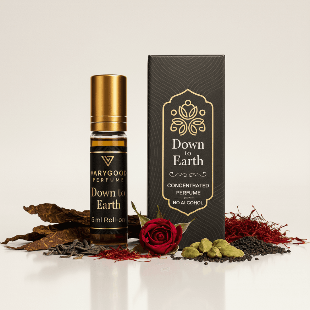 VaryGood Perfumes Down To Earth Attar Roll-On 6ml | Rich Earthy & Woody Perfume Rooted in Nature