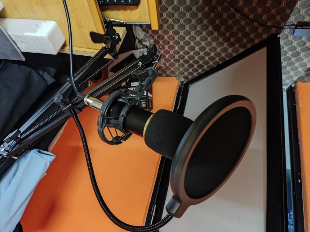 m800 Audio Condenser Studio Microphone Sound Recording Mic with Splitter 4