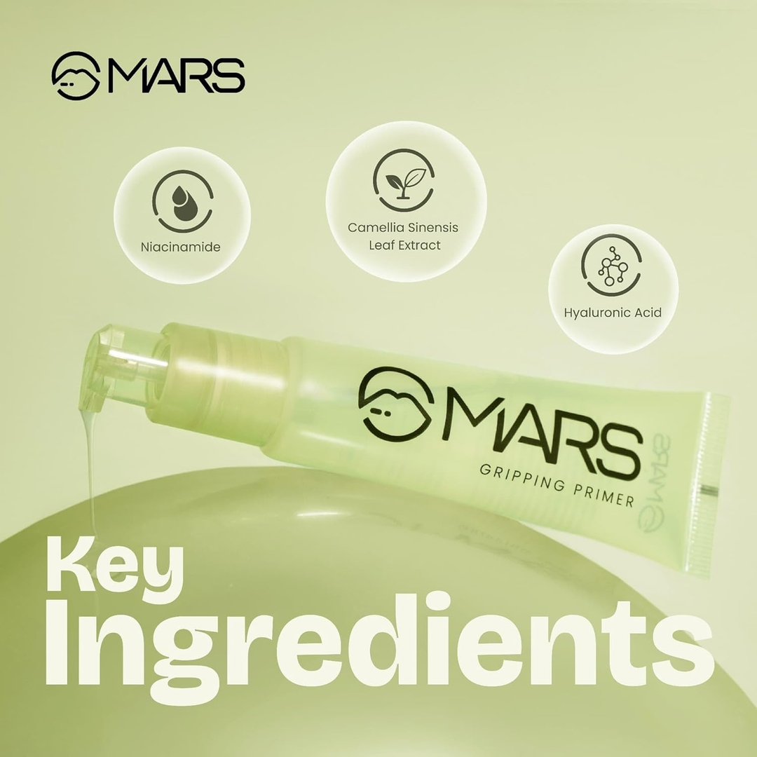 MARS Glow O' Clock Gel Primer for Face Makeup | Enriched with Green Tea Extracts | Dewy Primer | Long Lasting | Power Grip | Ideal for Dry Skin (30ml) 2
