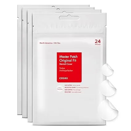 COSRX Acne Pimple Patch Absorbing Hydrocolloid Spot Treatment Fast Healing, Blemish Cover, Three Sizes 1
