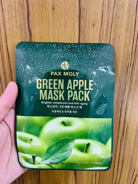 Pax Moly Green Apple Mask Pack | Made in Korea | Korean Skincare | Brighter complexion and Anti Aging | 25 ml | Pack of 1 - By Allure Cosmetics Ratings 1 3