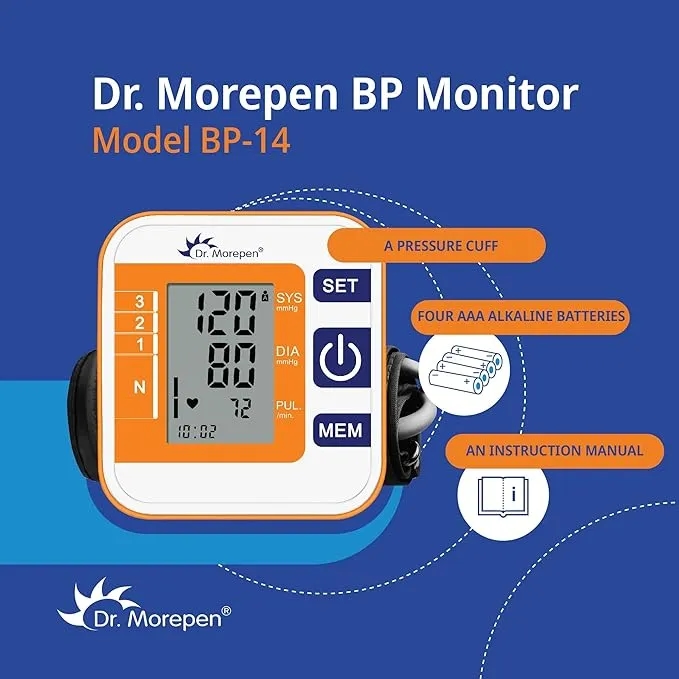 Dr. Morepen Automatic Blood Pressure Machine BP - 14 3