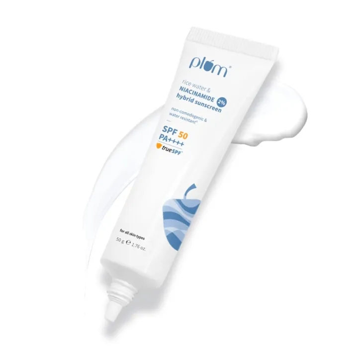 Plum 2% Niacinamide Sunscreen SPF 50 PA+++ With Rice Water (50g) 2