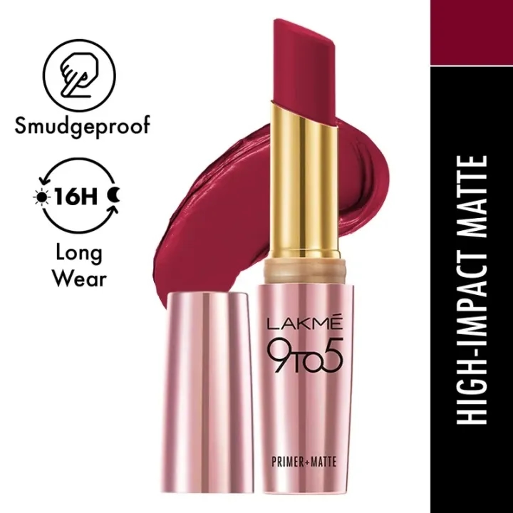 Lakme 9 To 5 Primer With Matte Lip Color - MP6 Deep Wine 3