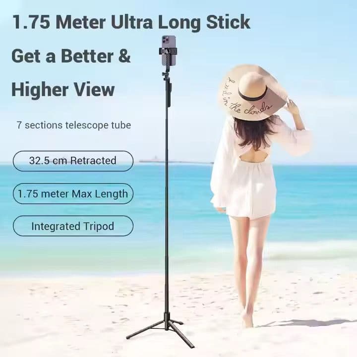 Gigaware K28 Selfie Stick For Mobile With Tripod Bluetooth Remote And LED Light 3
