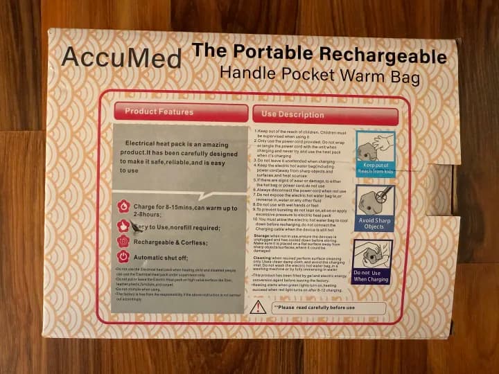 Accumed Electric Hot Water Bag Heat Therapy For Back Knee Shoulder Joint And Muscle Pain Relief 7