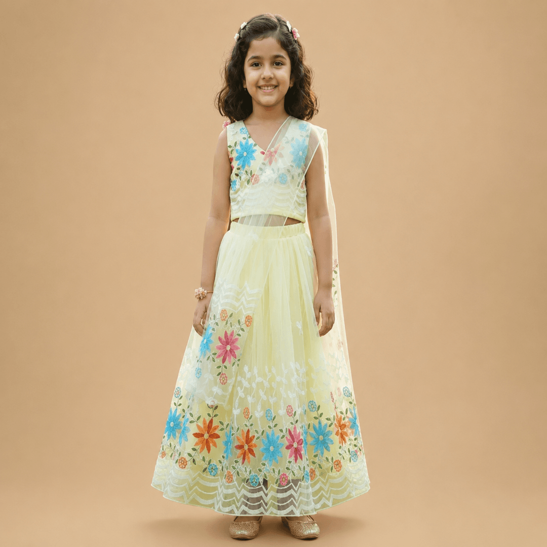 6-7-Years Girls Net Lehenga Choli Redimrns 2