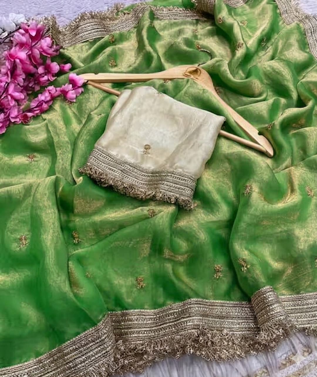 Embellished Bollywood Pure Silk, Satin Saree 1